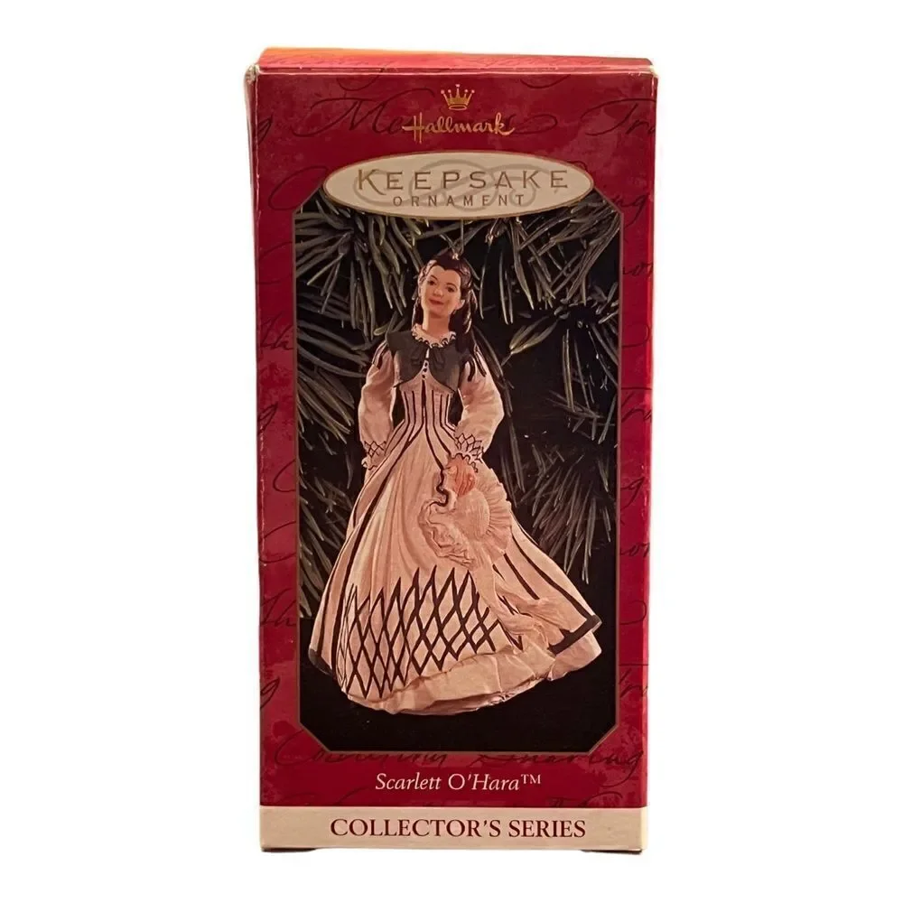 Hallmark Keepsake Ornament Scarlett O'Hara in Green Striped Dress #3 in Series